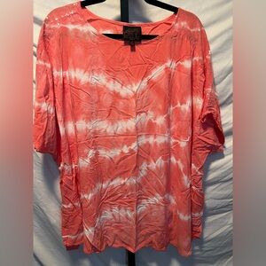 🏷️French Blue Tie-Dye Coral Women's Top (Bundled price BIN4)